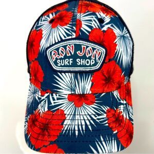 Ron Jon Surf Shop Red Hibiscus Tropical Floral Unisex Mesh SnapBack Cap